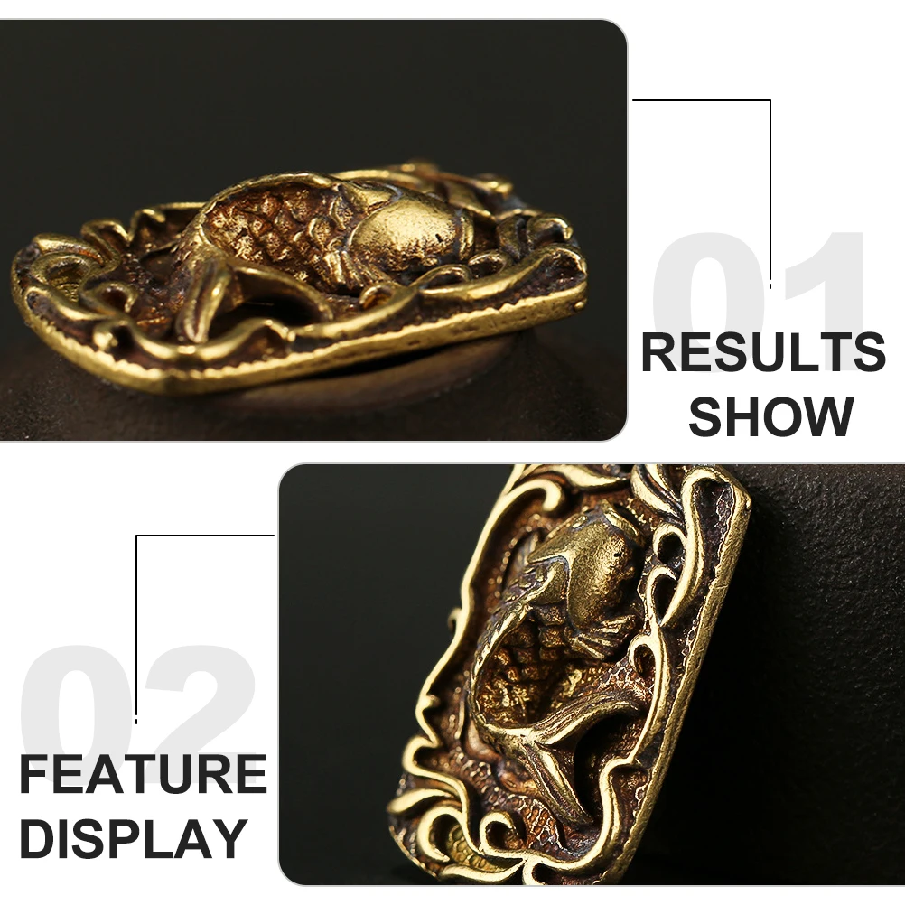 

3pcs Chinese Style Carp Keychain Pendant Brass Fengshui Hanging Decor Creative Retro Pendants Multi-Use Traditional Chinese