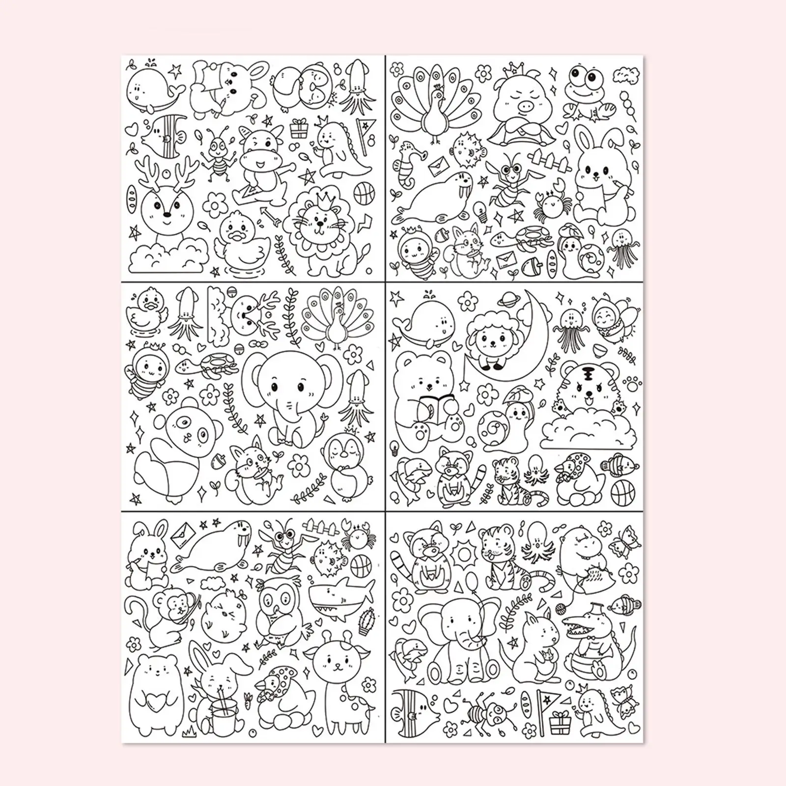 Coloring Paper Roll Coloring Book Paper Coloring Sticker Painting Table Cloth