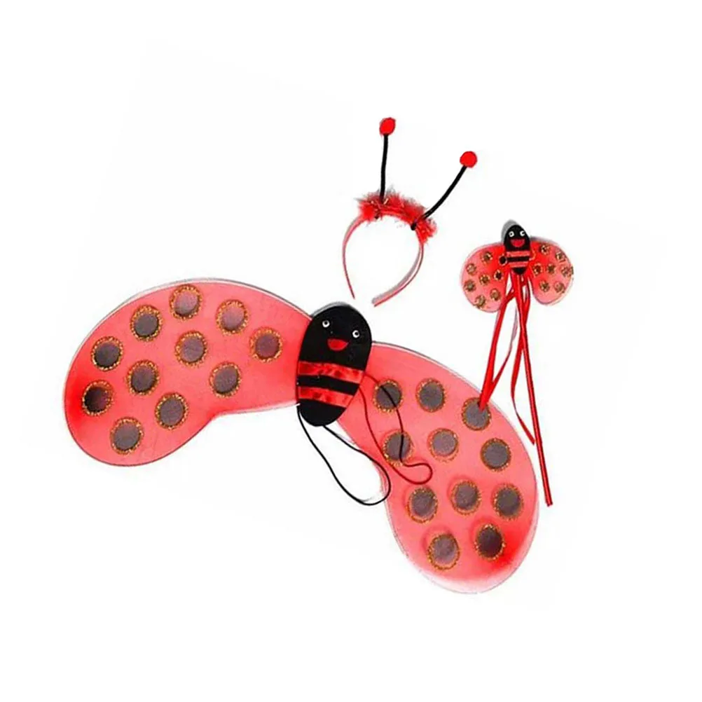 3pcs Ladybug Costume Headband Set Kids Animal Hair Loop For Party Cosplay Photo Props Children Festival Diy Decorations Favors