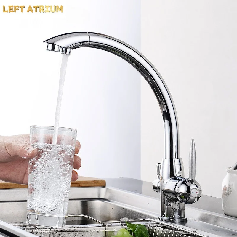 Three-in-one hot and cold water purifier faucet household kitchen sink washbasin water purifier direct drinking water faucet