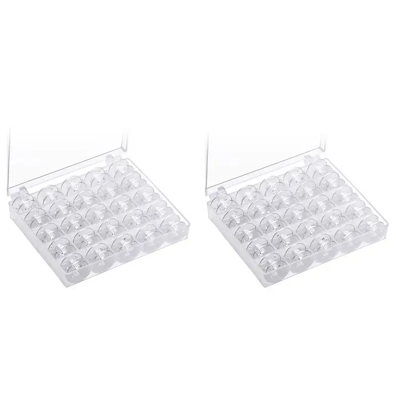 

Шпульки для швейных машин HLZS-50 шт., универсальные пластиковые шпульки для швейных машин с коробкой для хранения