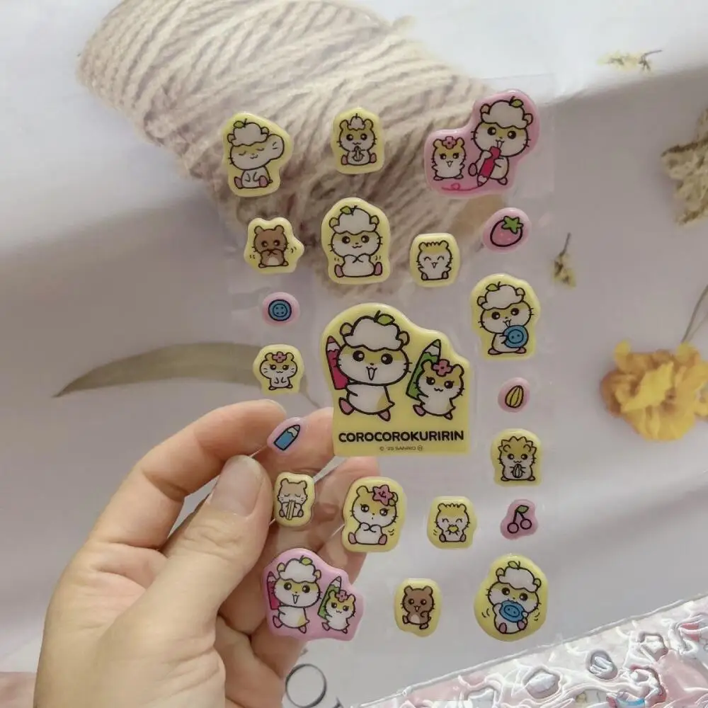 

Sanrio CoroCoro Kuririn пузырь хлопок 3D наклейка игрушка ненормальная форма укороченный чехол для мобильного телефона чемодан творчество DIY украшение подарок