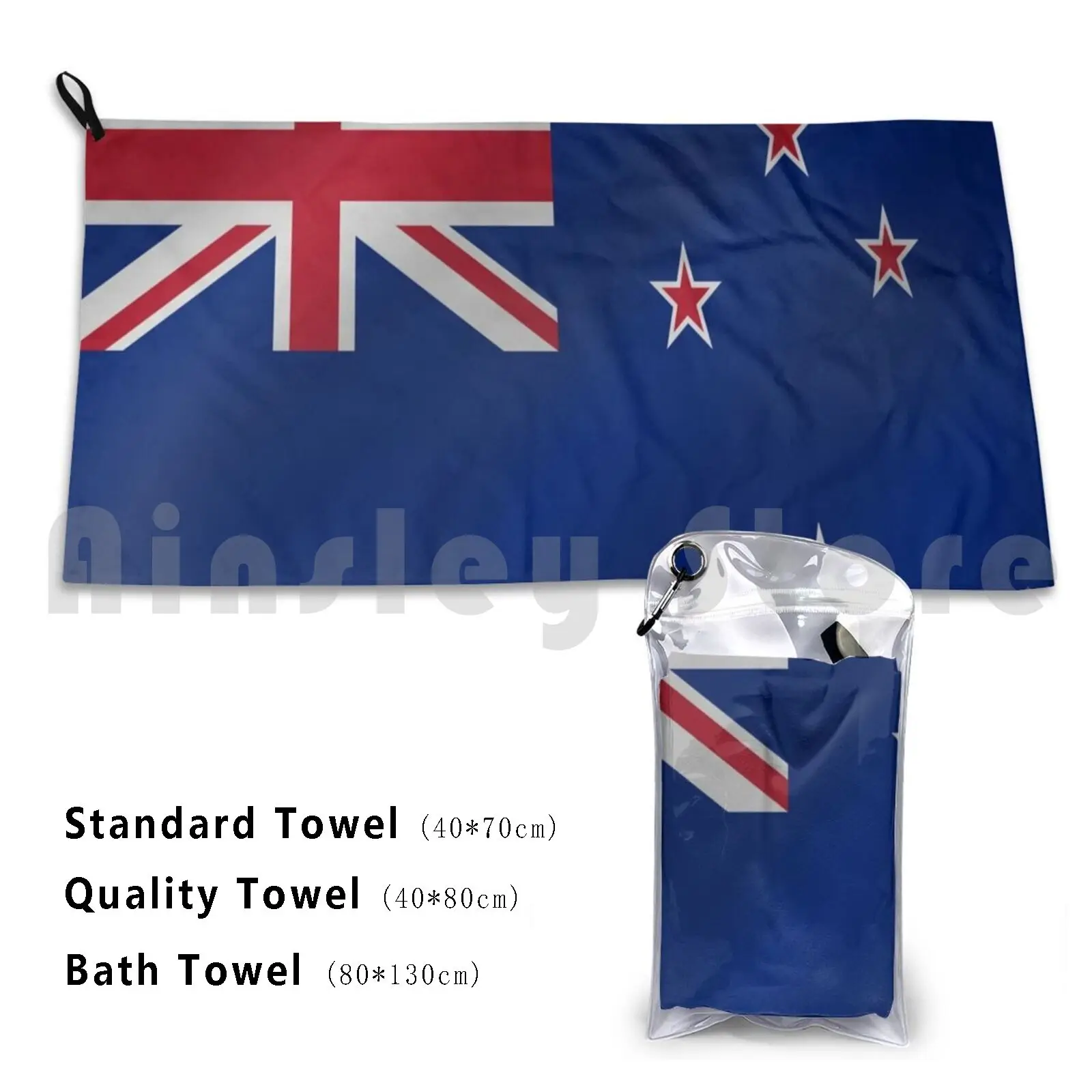 New Zealand Custom Towel Bath Towel Shower Curtain Coasters Water Bottle Sleeveless Top Top Shower