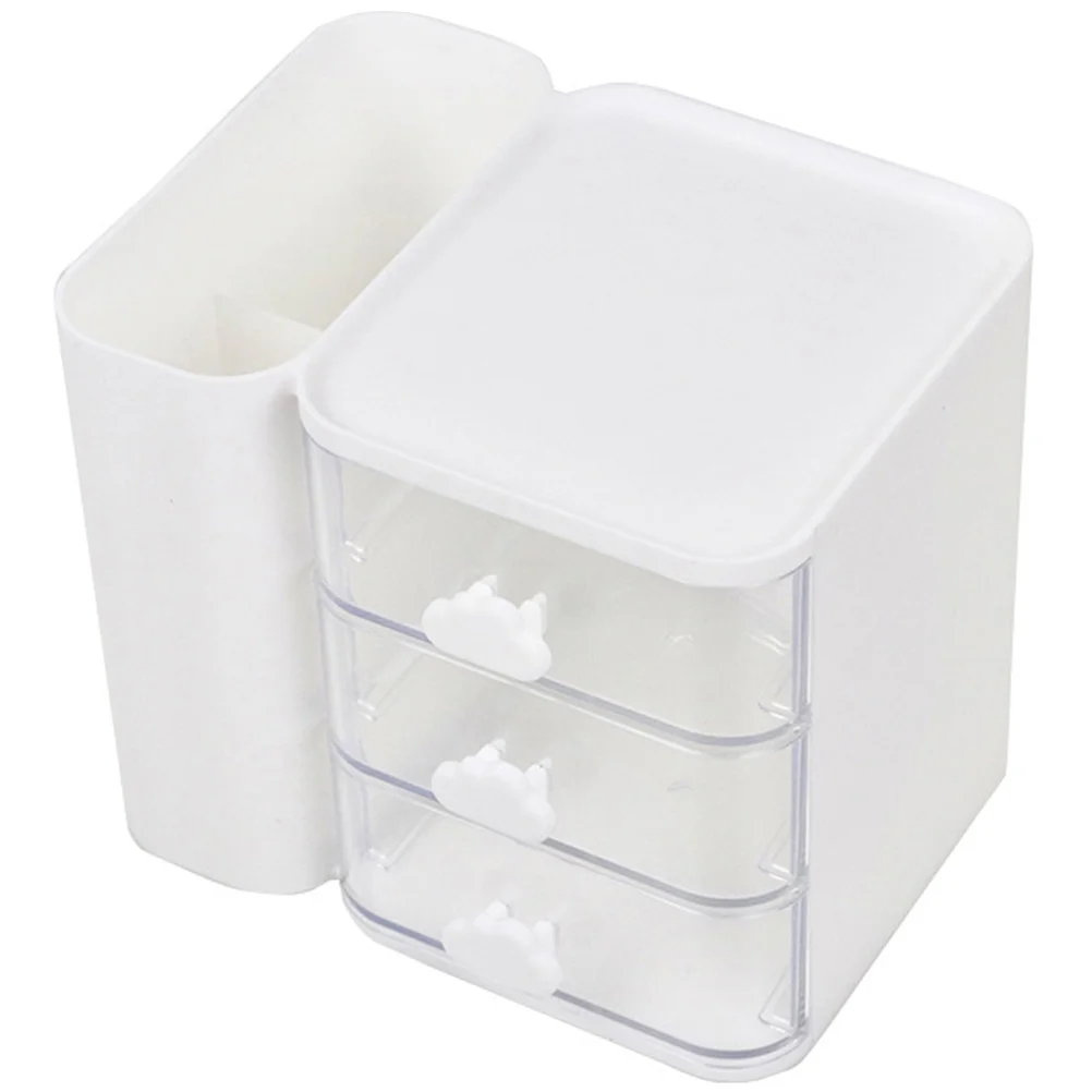 

Desk Desktop Storage Drawer Multi-Layer Stationery Holder Box Plastic Tabletop Organizer Office