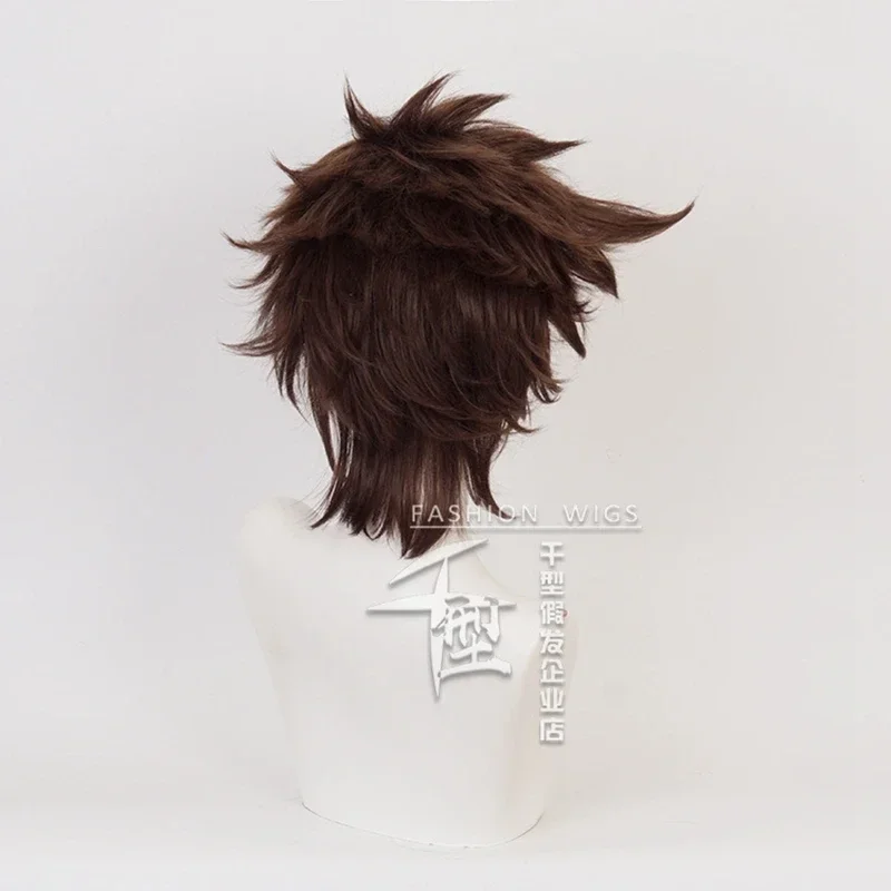 'S Bizarre Adventure Joseph Joestar Short Brown Wig Cosplay Costume Heat Resistant Synthetic Hair JOJO Men Women Wigs MN1