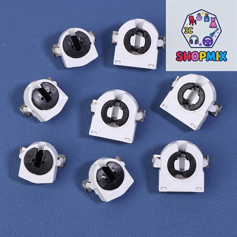 

5Pcs T5 T8 Fluorescent Light Holder G5 G13 Base Non-Shunted Heat-Resistant Lamp Socket AC 500V 2A For LED Fluorescent Light Tube