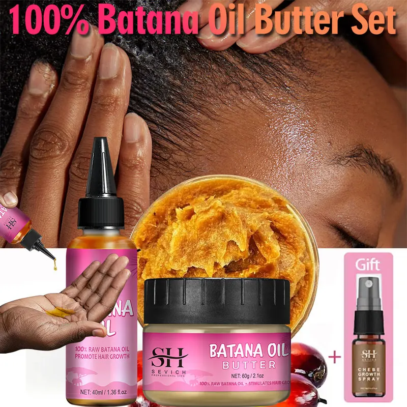 Óleo natural de Batana para o crescimento do cabelo, máscara 100% pura para o cabelo, tratamento para perda de cabelo, homens e mulheres negros peruanos