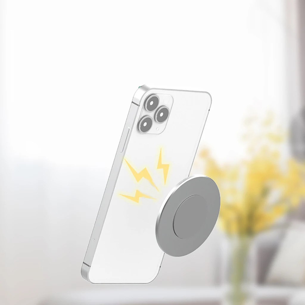 Magnetischer Telefon halter für iPhone 14 13 12 Metallplatte mit starker Klebrig keit Basis adapter halter magnetisch für Magsafe Cradle – Detail 6