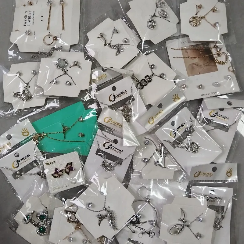 

Mixed Jewelry Mystery Grab Bag Random 1/10/30/50 Pieces or Pairs with Earrings Rings Necklaces or Bracelets Random Gift Bag