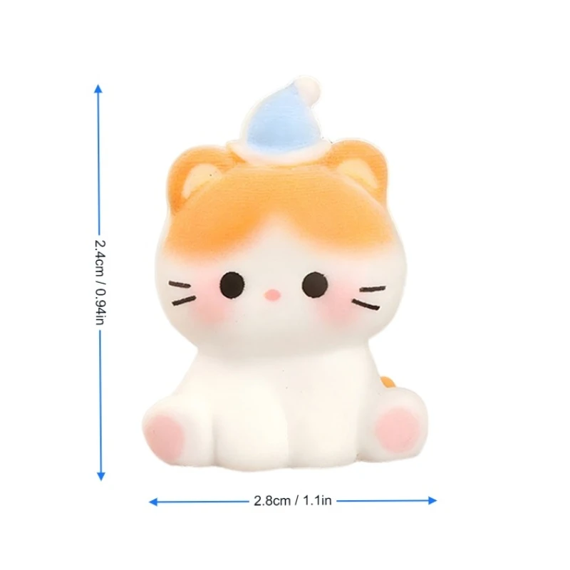 Eco-friendly Resin Cat Figurine for Micro Landscape Bottles Cute Miniature Animal Decor DIY Craft Supplies Gift Accessory