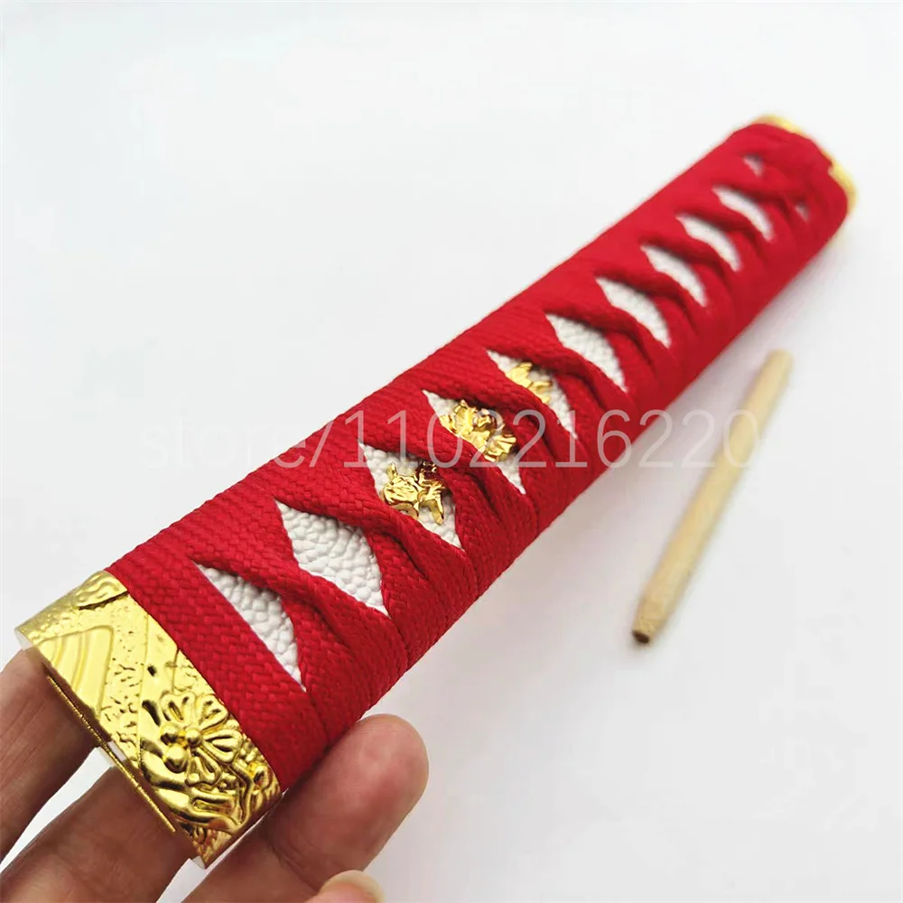 Very Nice Red Sword Parts Handle Tsuka Hilt Alloy Fuchi Kashira Menuki For Japan Real Japanese Samurai Katana Fittings