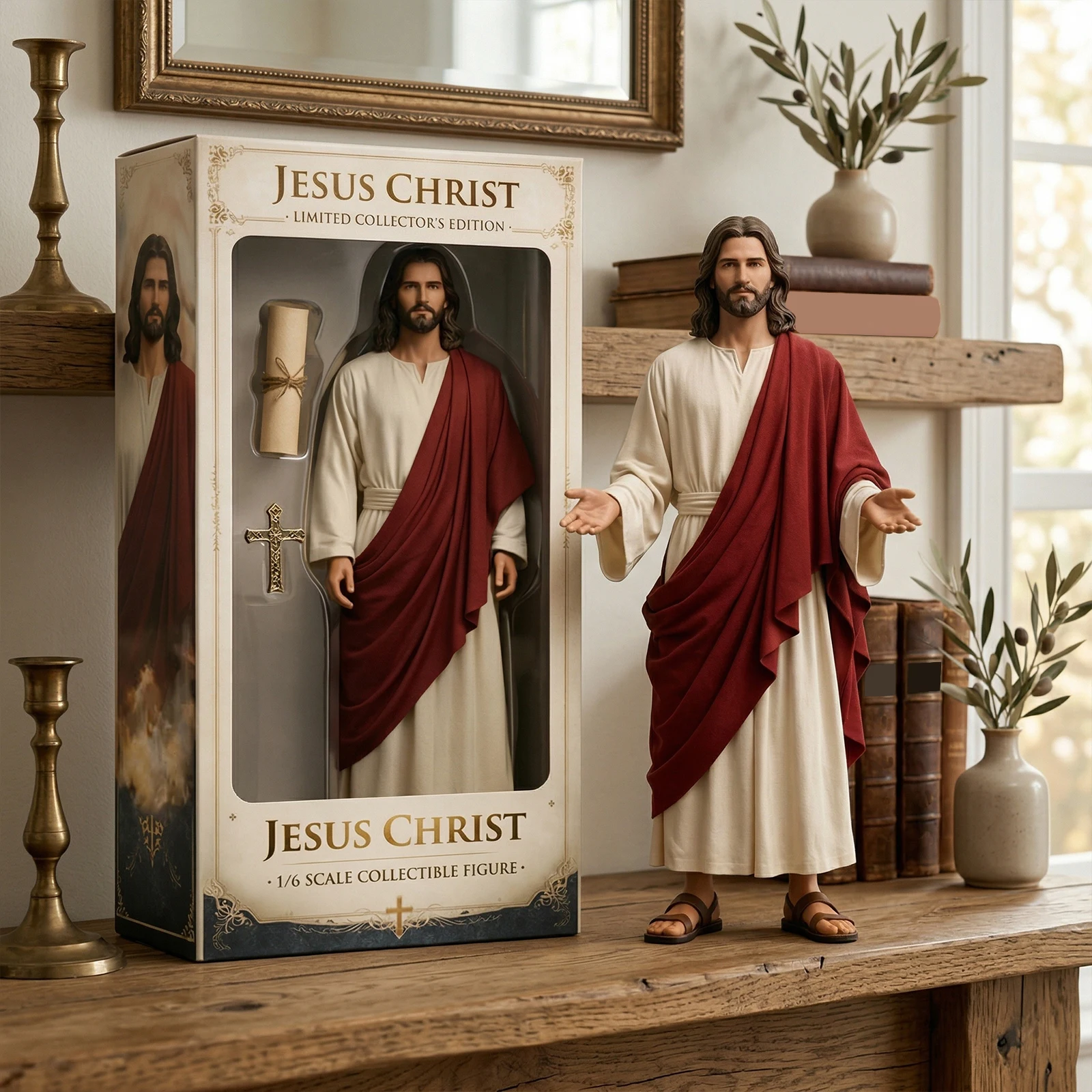 Jesus Christ Statue with Open  - Resin Art Furniture recension och pris