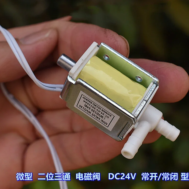 Mini Valve WVD130-24B DC 24V 2-Position 3-Way Port Micro Electric Solenoid Electromagnetic Air Water Valve Flow Control