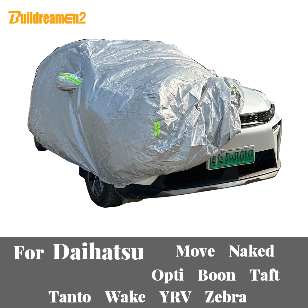 Full Car Cover Auto Outdoor UV Sun Snow Rain Scratch Prevent Cover For Daihatsu Move Naked Opti Boon Taft Tanto Wake YRV Zebra