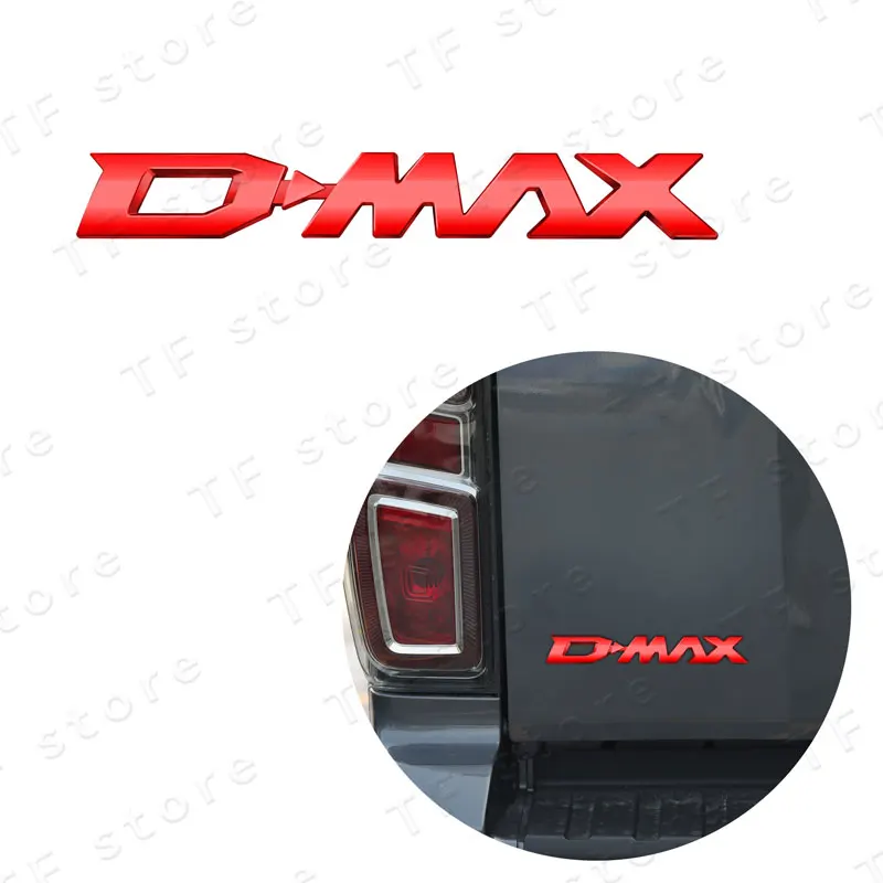 3D ABS Plastic Car Styling DMAX D-MAX Letter Logo Badge Sticker Car Body Trunk Fender Emblem Decal Auto Accessories
