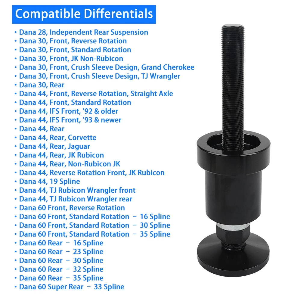 أداة تركيب الختم الجانبي للمحور الداخلي لـ Dana 30/44/60 التفاضلات الأمامية لسيارة جيب دودج فورد شيفروليه فولفو ايسوزو جاكوار #5