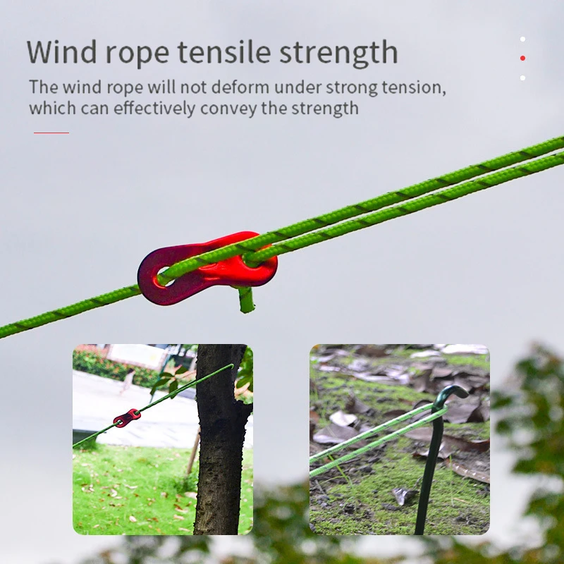 4Mm Thick Wind Rope Outdoor Windproof Rope Support Rod Pull Rope 4M Tent Rope