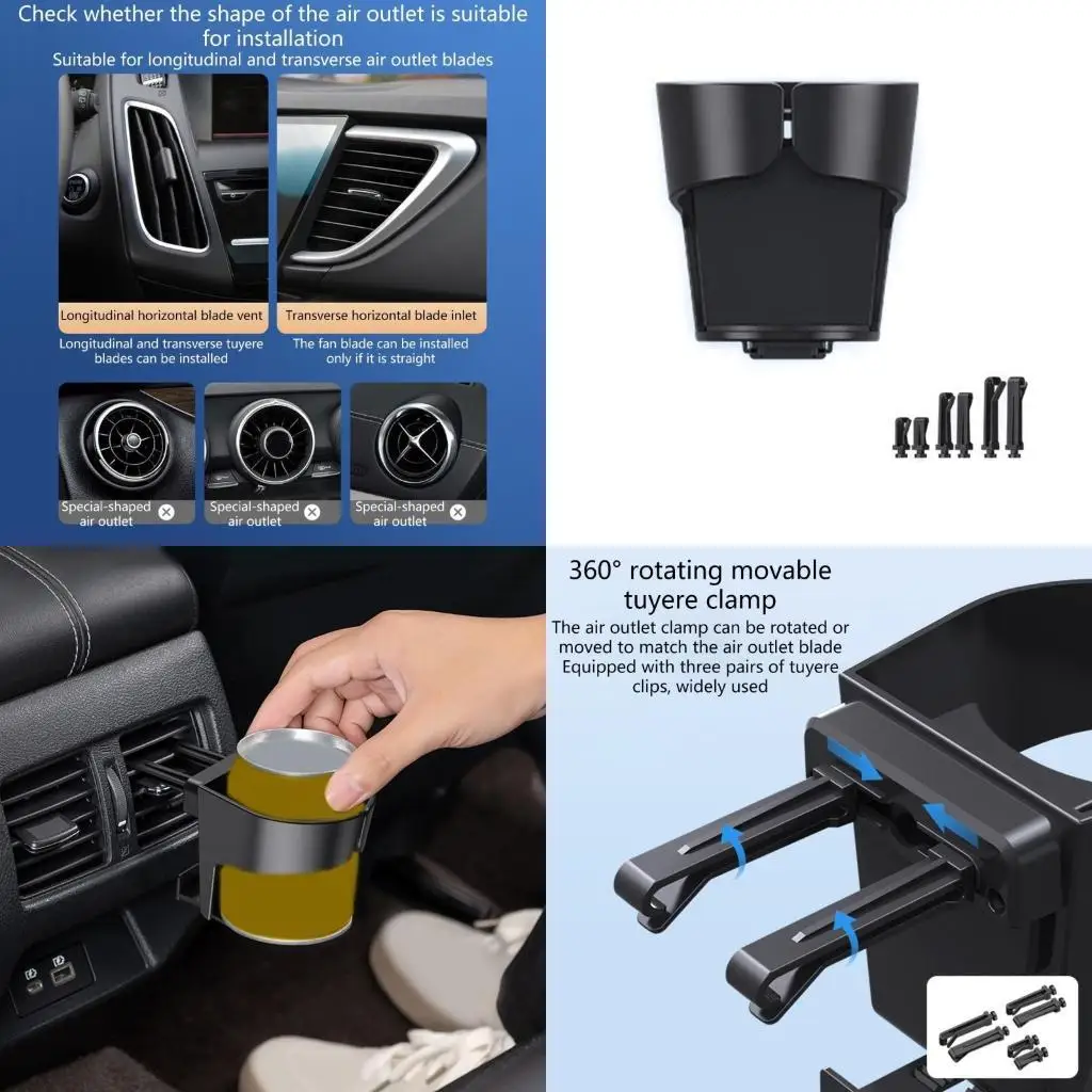

02DE Car Accessories Drink Holders with Mounting Clips Auto Bottle Beverage Holder