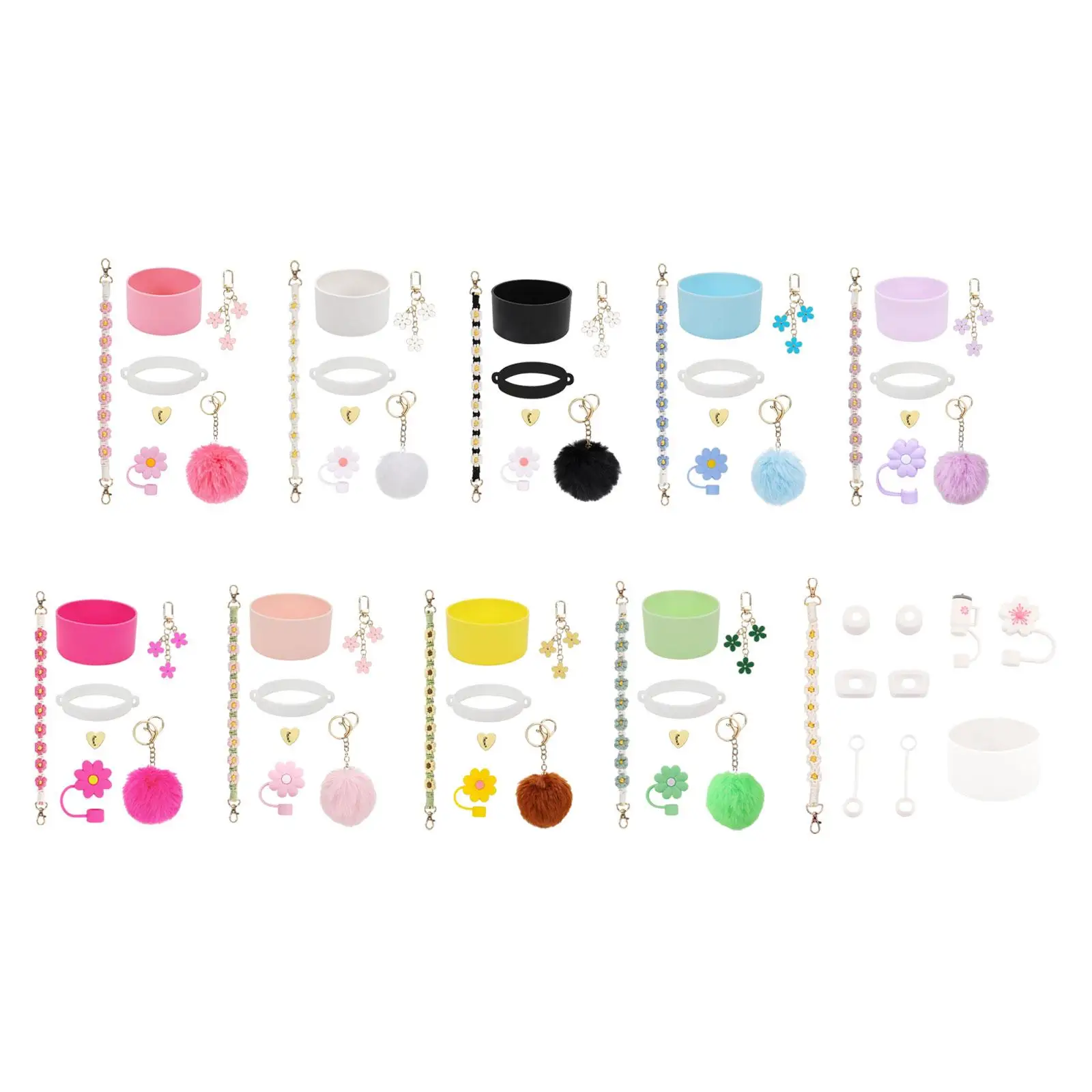 Cup Accessory Set Cute Keychain Charms for Outdoor Activities Travel Handbag