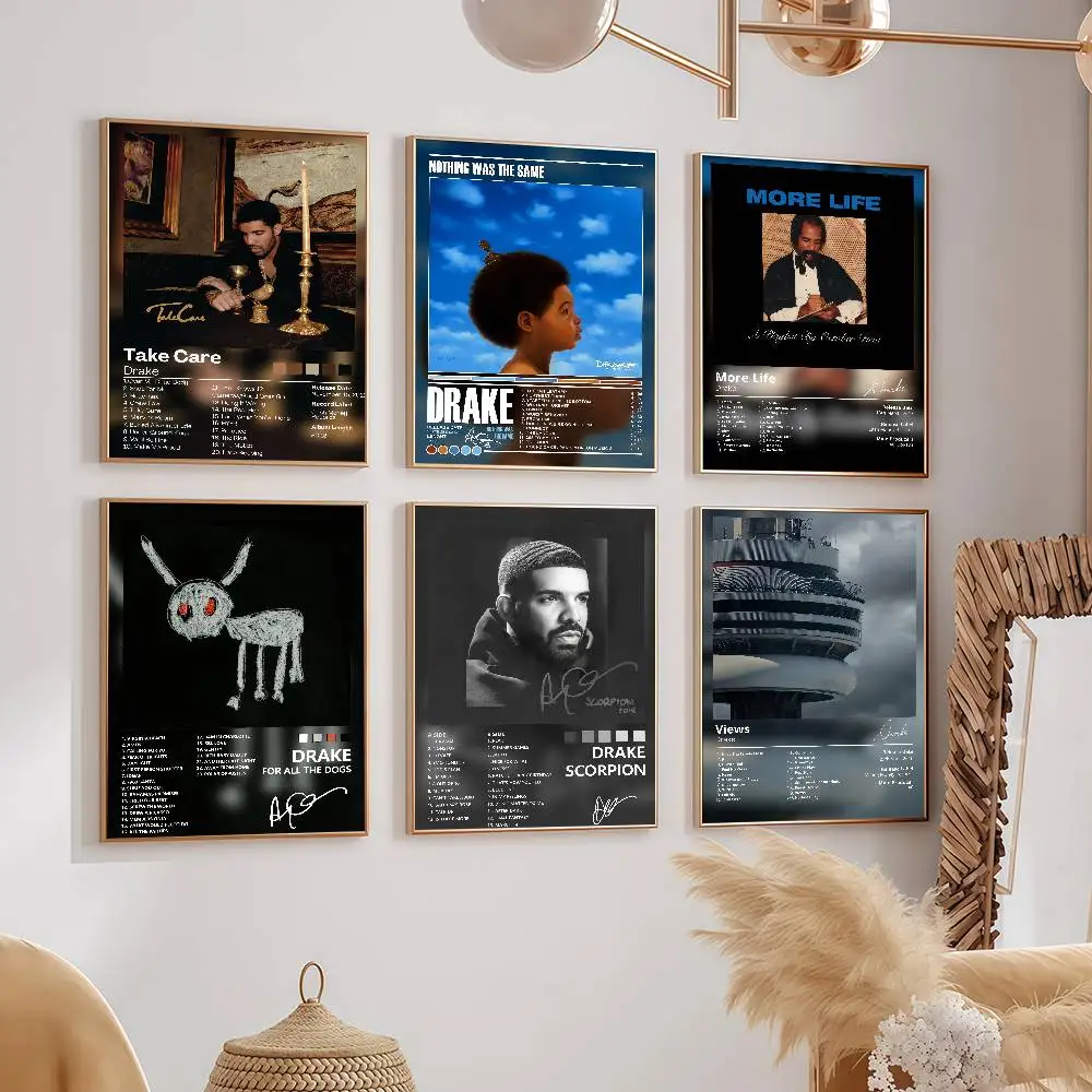 Rapper Drake Pop Rap Music Posters Wall Decorations For Dorm Rooms Bedroom And Living Room Gift