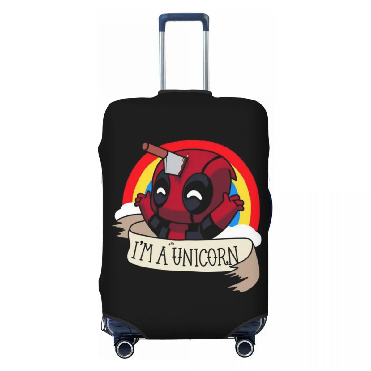 

Чехол для чемодана Custom D-Deadpool I'M A Unicorn, пылезащитный, подходит для чемоданов 18-32 дюймов