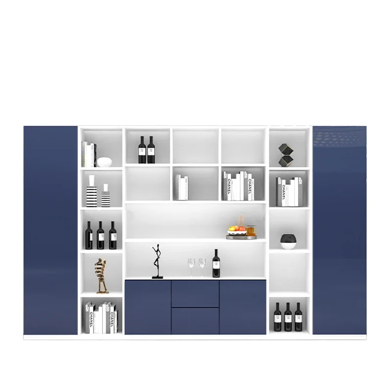 

*Custom Paint Simple Modern Wooden Office Storage Cabinet Fashionable File Combination for Office Building
