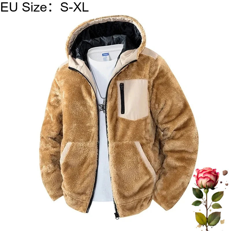 

Men's Solid Color Fleece Hoodie, a Versatile Zip Up Jacket with Soft Lining for Urban Outdoor and Daily Casual Activities