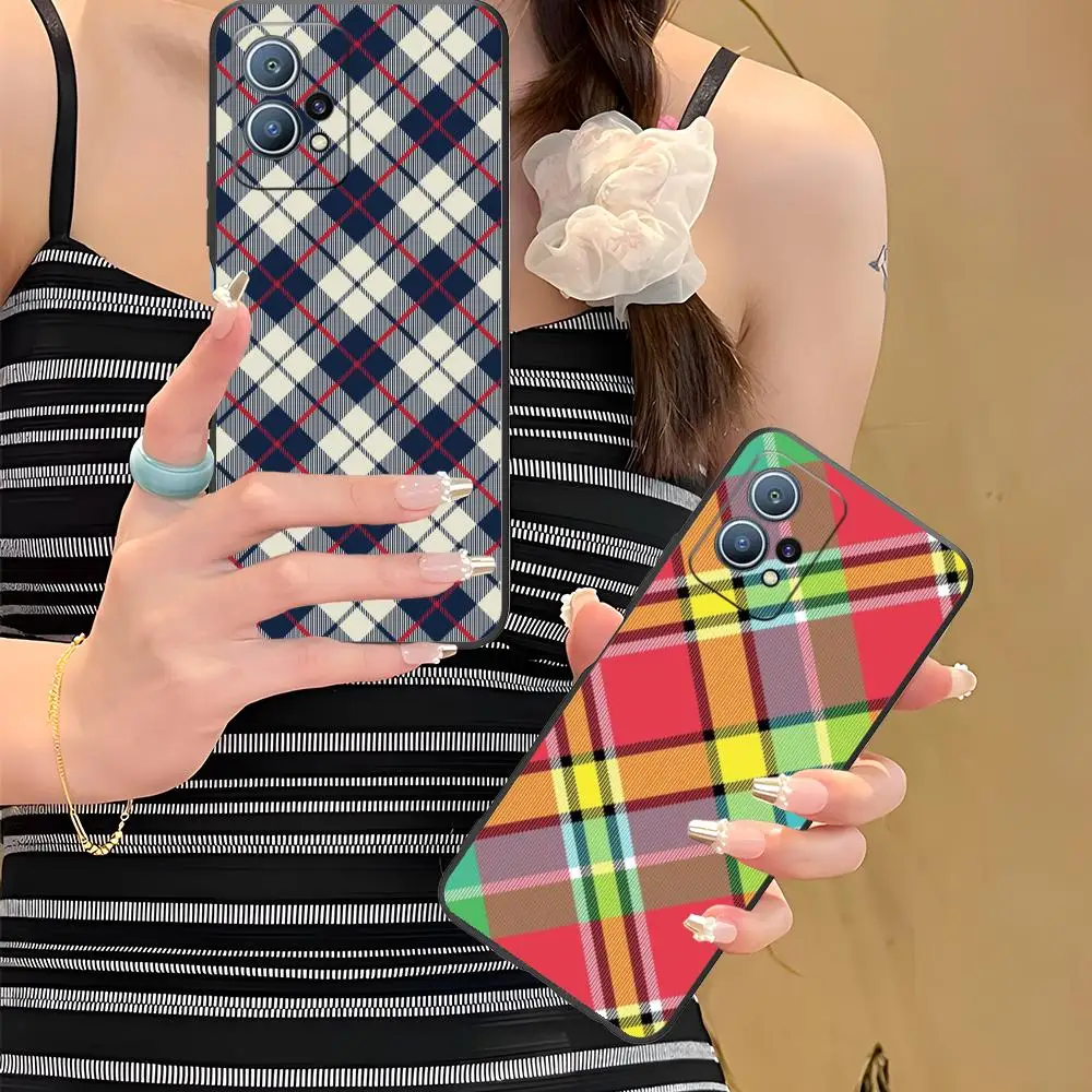

Lattice Grid Phone Case for Huawei P80 P70 P60 P50 P40 Pro Max Ultra Lite Plus Soft TPU Shockproof Cover