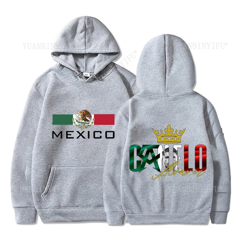 

Модная повседневная классическая толстовка с капюшоном с мексиканским флагом Canelo, осенне-зимняя, унисекс, пуловер, хит продаж