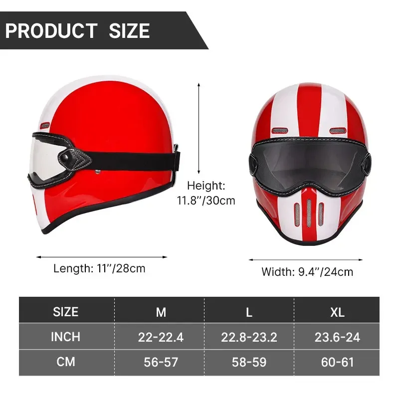 DOT Certified Full Face Motorcycle Helmet Removable Replaceable Multi-Color Tinted Visor Shock Resistant Rider Safety Helmet