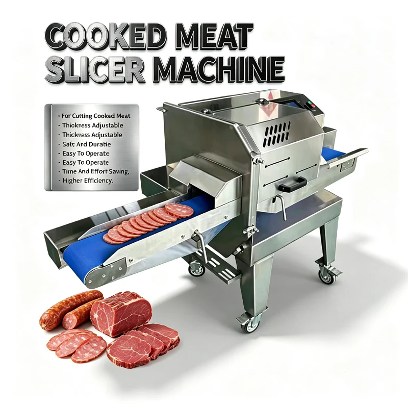 Electric Vegetable Slicer Commercial Cooked Beef Ham Pork Belly Cutting Machine Canteen Meat Slicing Machine