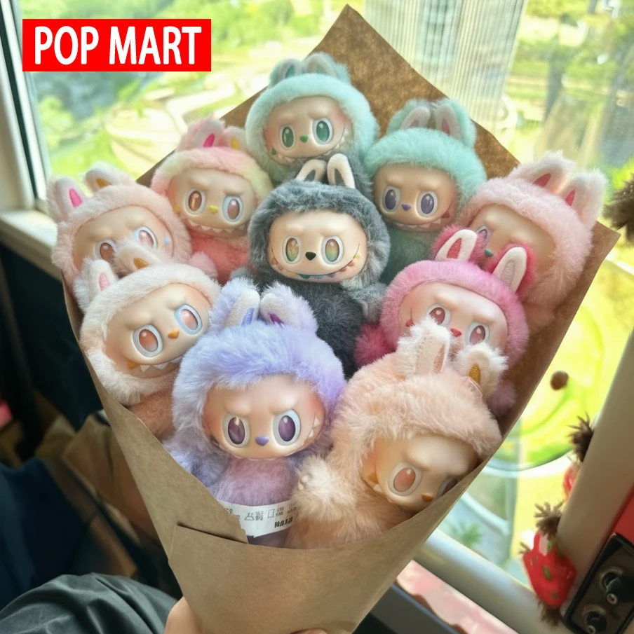 دمية لابوبو - هدية مثالية - لون معكرون، أصلية 100%. إنها الهدية المثالية للأطفال والعائلة والأصدقاء.