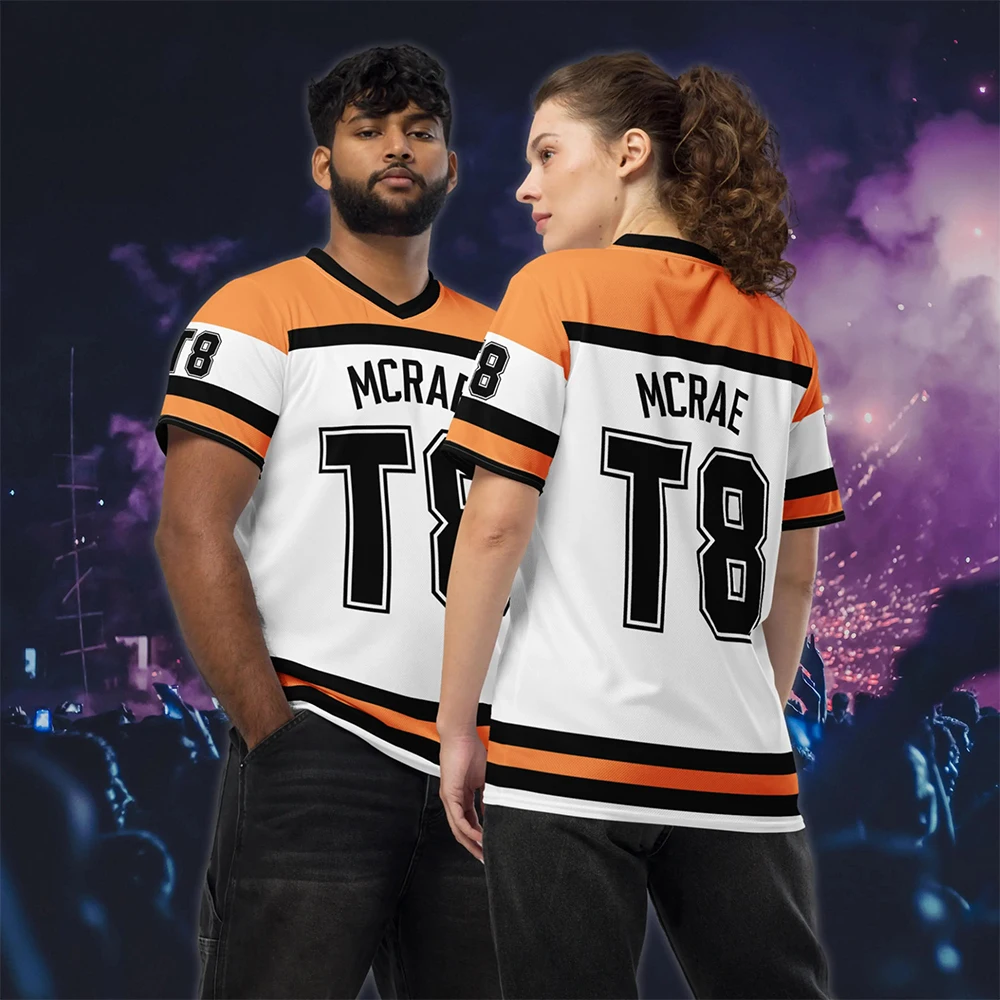 Zomer Nieuwe T8 Tate Mcrae Concert Fan T-shirt Dames V-hals Oversized Ademend Comfortabel Shirt Heren Paar Sweatshirt