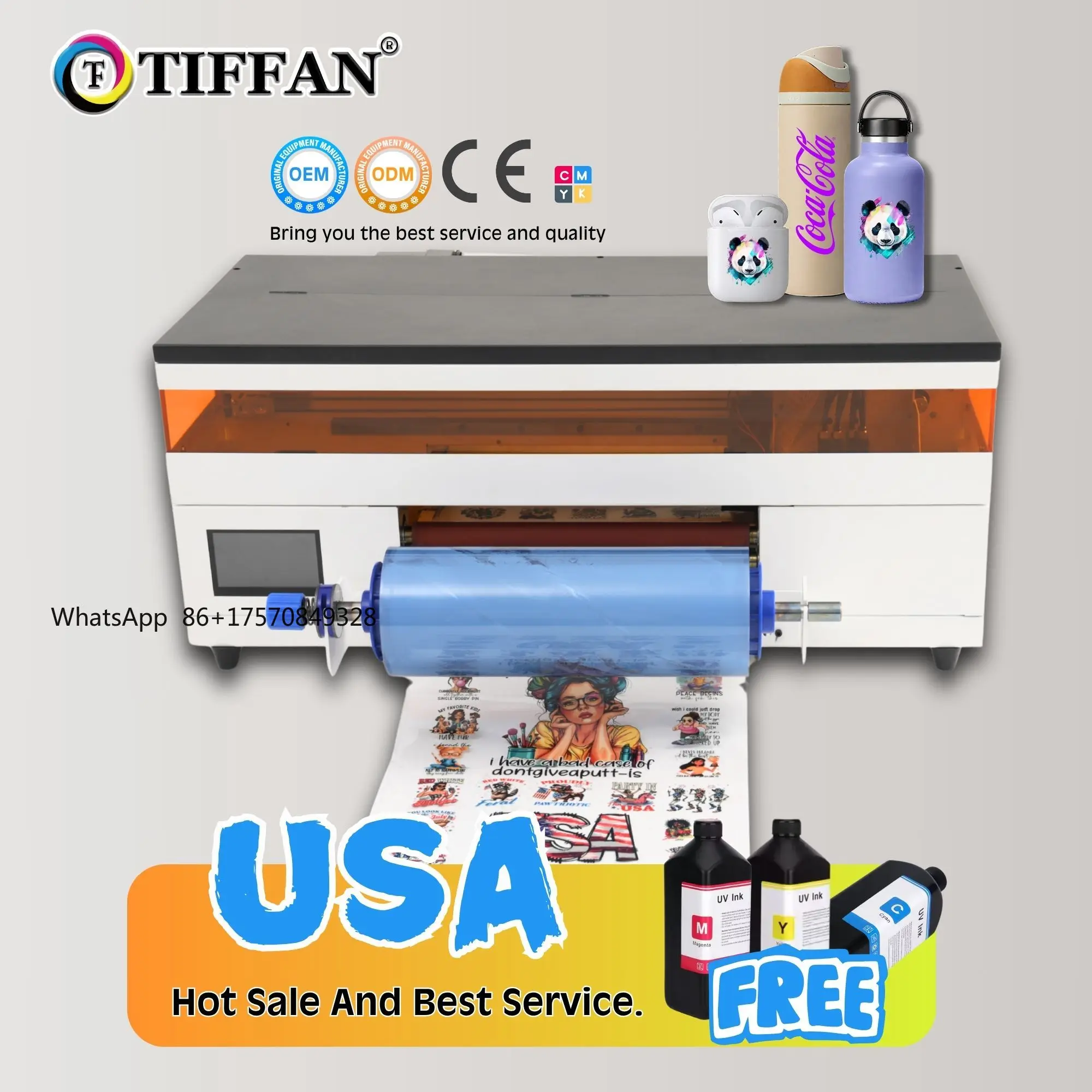 

High Efficiency A3 UV DTF Printer Direct to Film Transfer Machine for Wood Plastic Glass Metal Printing 30cm Uv Sticker Printer