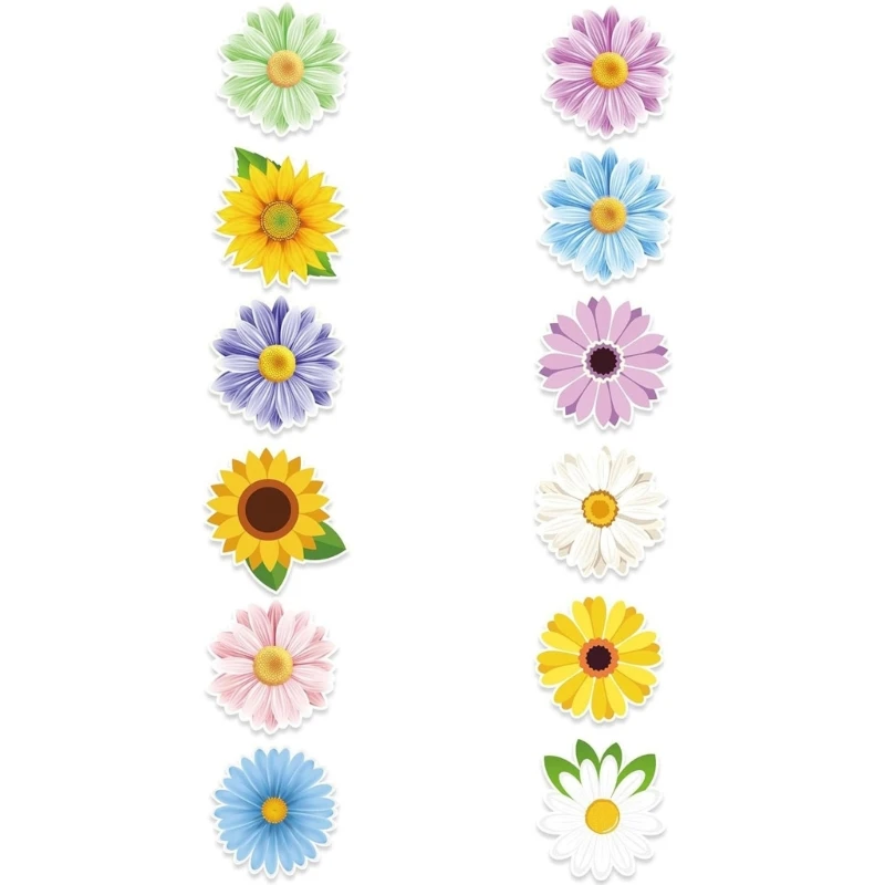 

Gift Box Sticker Adhesive Laptop Sticker Colorful Flower Sticker Decal for Kids 601E