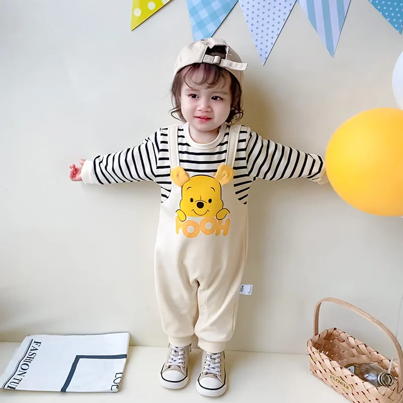 Winnie Little Bear Winter Thick Baby Unisex Onesie Newborn Fleece Clothes Infant Warm Romper Outfit 0-1 years Cute Bodysuits