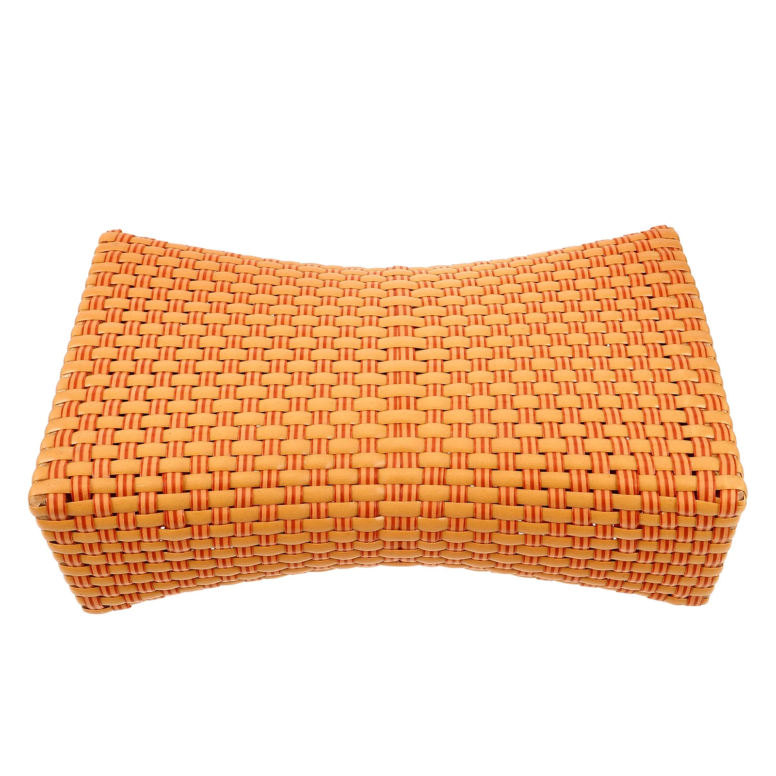 

Cervical Pillow Simulated Rattan Breathable Neck Cushion Support Neck Rest for Back Knee Relief Sauna Bed Sleep Pillow