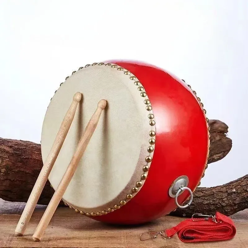 Custom.Versatile Red Cowhide Drum - Beginners & Percussionists, Stage Performances