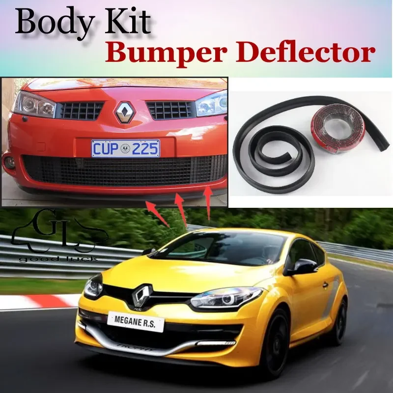 Bumper Lip Deflector Lips For Renault R-Space R Space Front Spoiler Skirt For TopGear Friends Tuning Car View / Body Kit / Strip