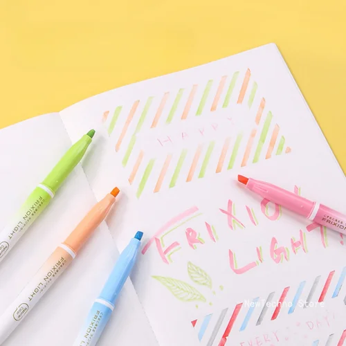 Imagen 2 del producto 2025 nuevo rotulador borrable marcadores fluorescentes Kawaii Pastel resaltador lindo papelería escolar