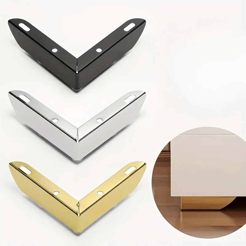 4PCS Simple L-Shaped 2-In-1 Furniture Leg Bedside Table Support Leg For Sofas Beds Tables Hardware Furniture Accessories