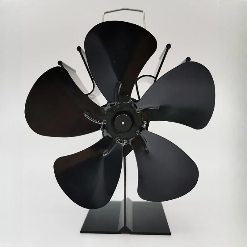 

1 шт., вентилятор для дровяной печи, тепловые вентиляторы для камина, 5 лопастей, неэлектрический тепловентилятор для дровяной печи, пеллеты, дровяная горелка