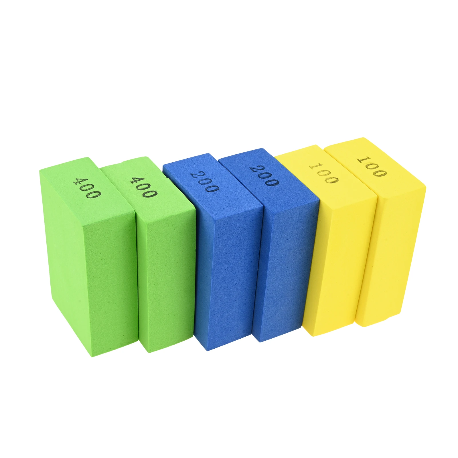 

6pcs Grit 100 200 400 Diamond Sponge Hand Polishing Pad Abrasive Grinding Block Pad Wet Dry Sanding Block for Glass Tile Marble