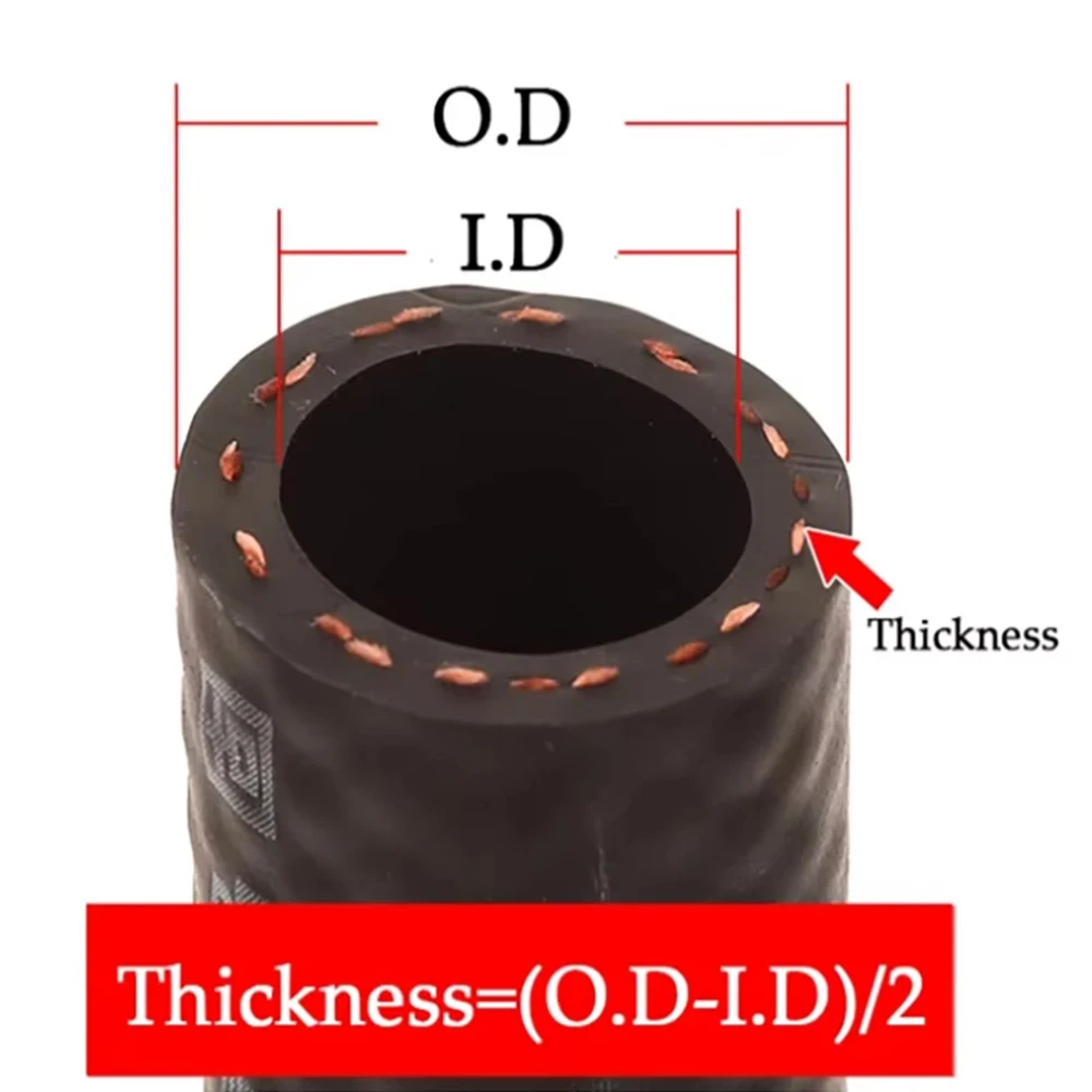 Tubo de combustível de alta pressão para motor diesel, 1m-10m id4 ~ 25mm, resistente a altas temperaturas, entrega de combustível, mangueira de borracha