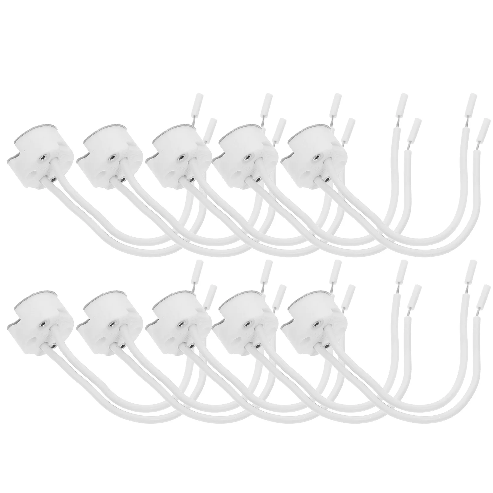 

10Pcs Ceramic Lamp Bulb Socket G53 Gu53 Mr16 Wax Warmer Light Connector Warm Light Bulbs Socket Base Lamp Holder