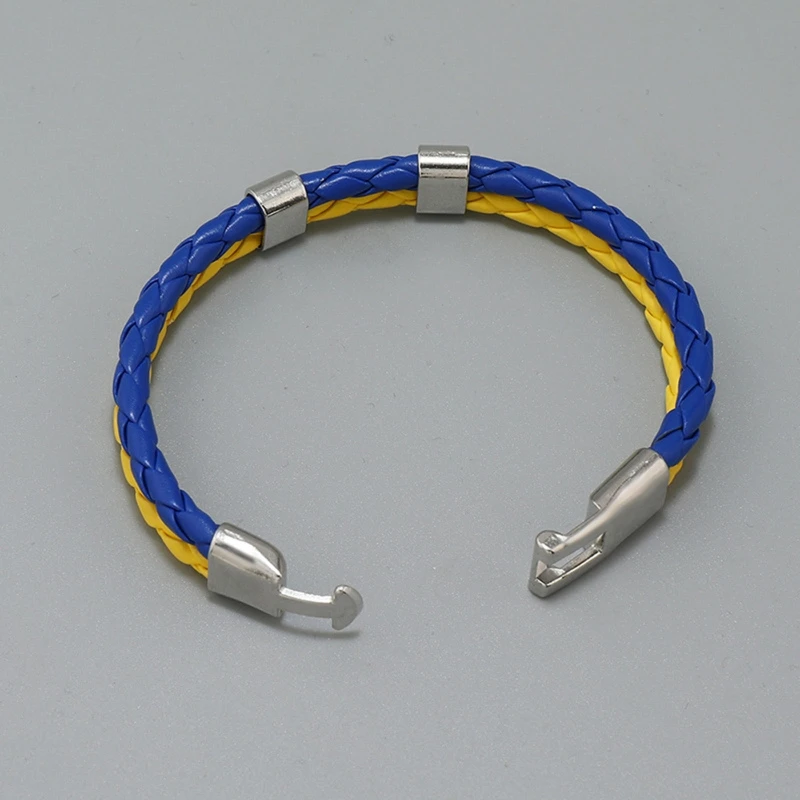 Elegant Bracelet Wristband National Country Flag Unisex Jewelry I Stand it with Gifts Yellow Blue Bracelets for Unisex