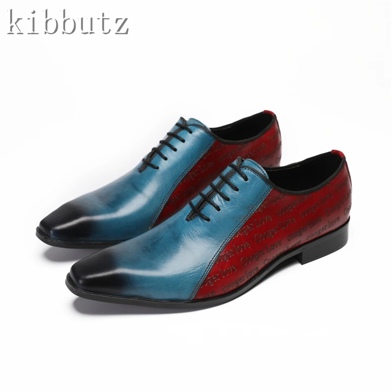 British Style Men Dress Shoes Fashion Genuine Leather Leisure Lace Up Daily Casual Business Gents Suits Social Shoe