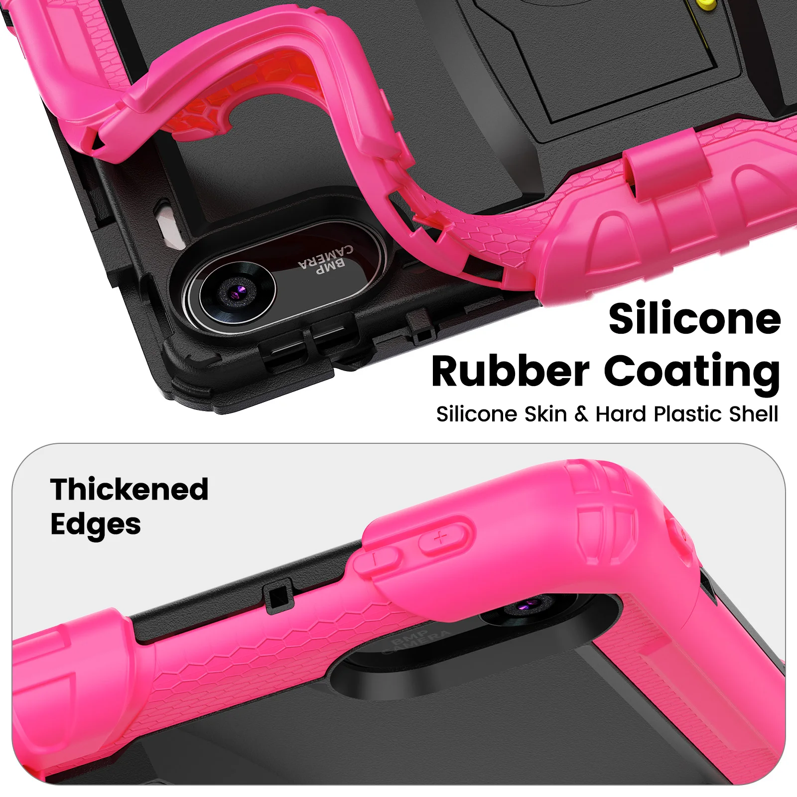 Hybrid Kickstand Case For Xiaomi Poco Pad C1 Redmi Pad 2 9.7 2026 9.7" 2025 11.0" 3-Layers Protection Rugged Cover PC-Silicone 6