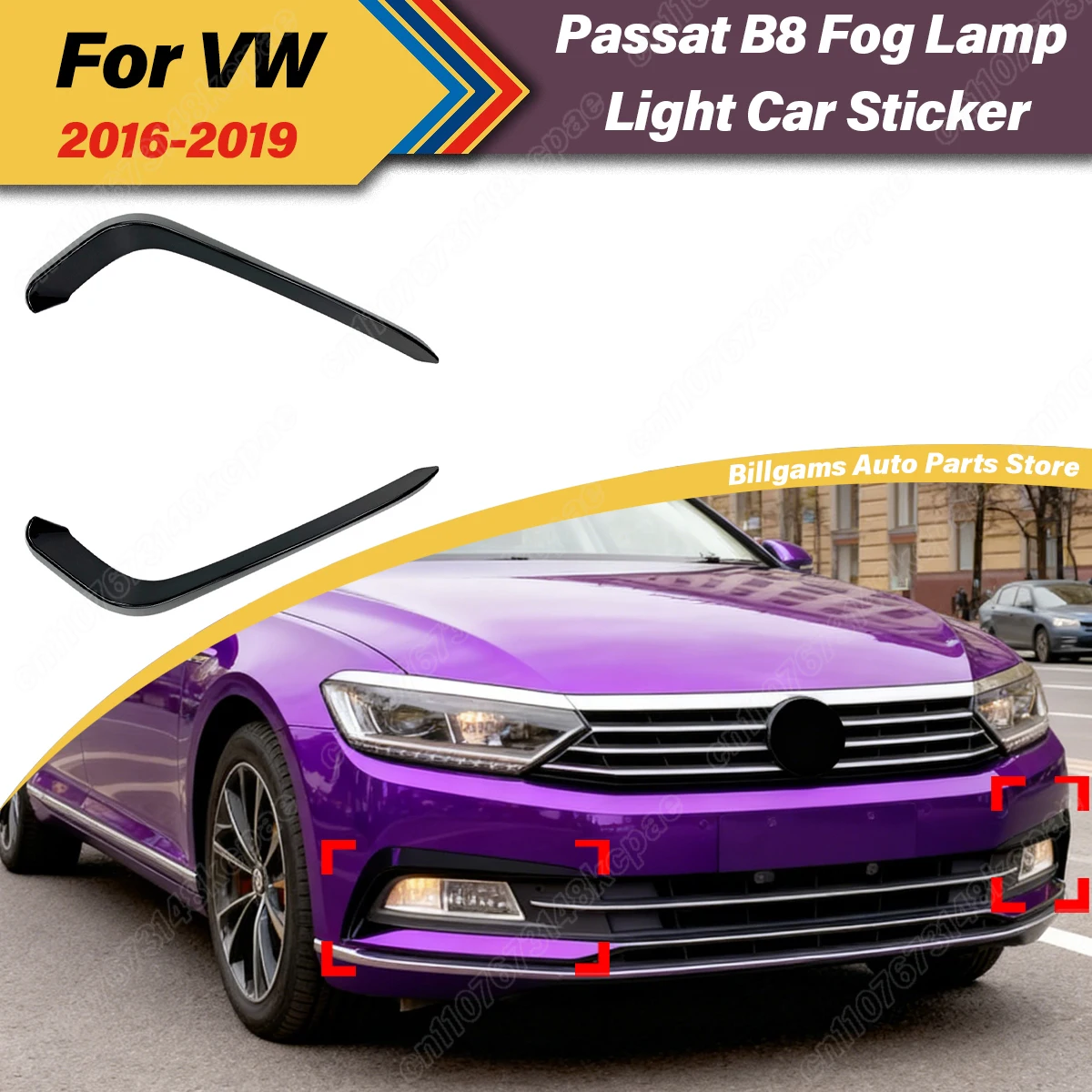 

For VW VOLKSWAGEN Passat B8 2016 2017 2018 2019 Automobile Front Fog Lamp Eyebrows Fog Lamp Strip Modification Decoration Kit