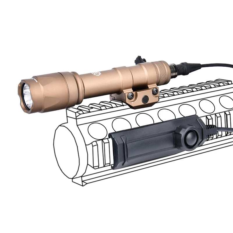 Lampe de poche Airsoft Wadsn M600C Scout, budgétaire de chasse DulHunting avec fonction touristes, pressostat, M600U, M600B, M300A, M300C, M300B